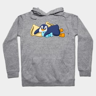 Penguin at Sleeping with Pillow Hoodie